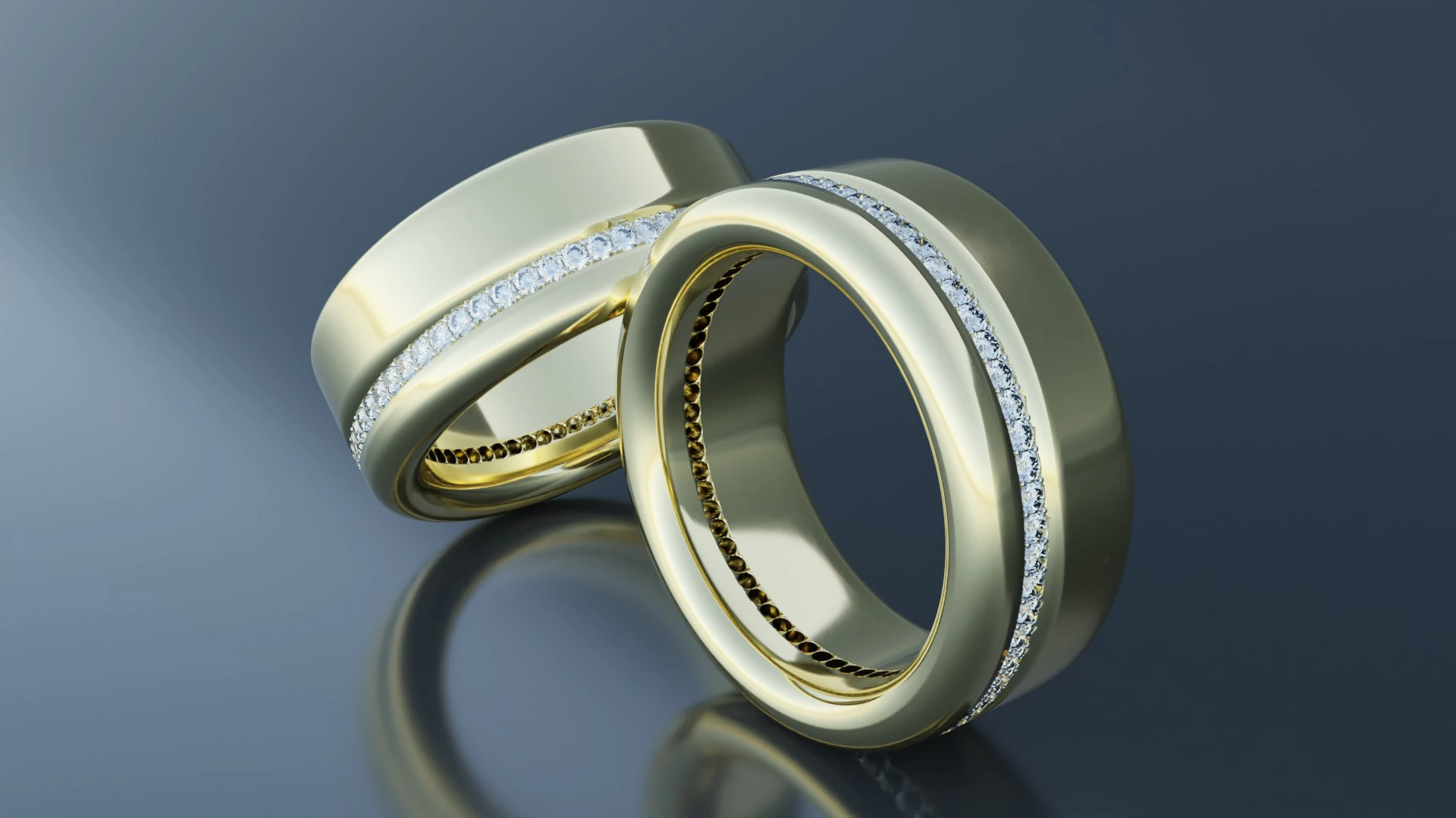 Wedding Gold Ring 3D Model .c4d .max .obj .3ds .fbx .stl .blend 