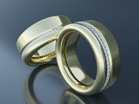 Wedding Gold Ring 3D मॉडल