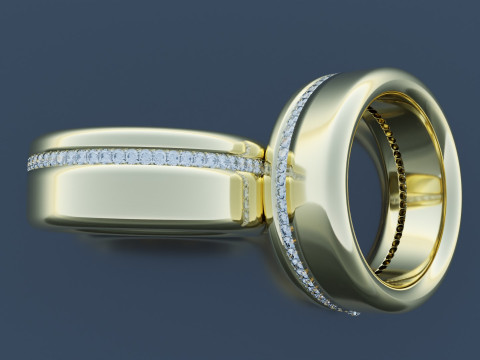 Wedding Gold Ring Model 3D