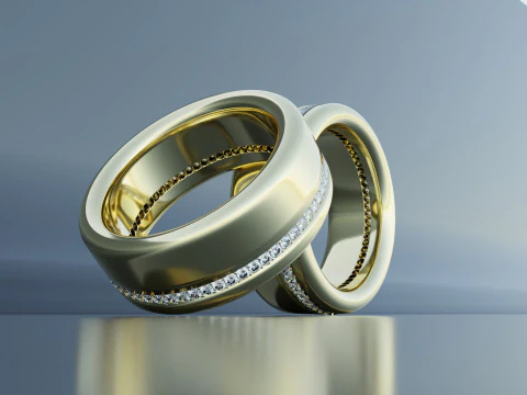 Wedding Gold Ring 3D Model