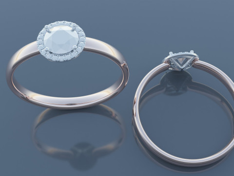 Rose Gold Ring 3D 모델