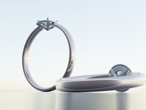 Rose Gold Ring 3D 모델