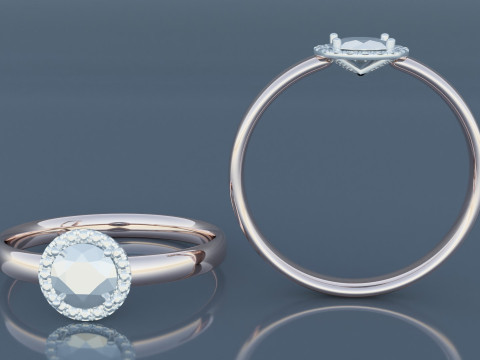 Rose Gold Ring 3D 모델