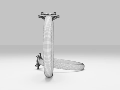 玫瑰金戒指 3D 模型