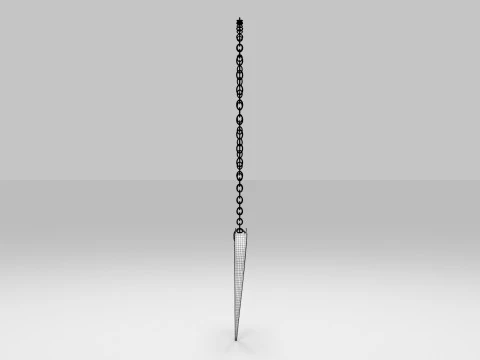 Silver Heart Pendant 3D Model