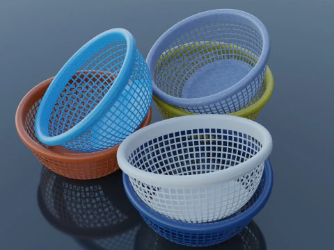 Plastic Basket 3D Model