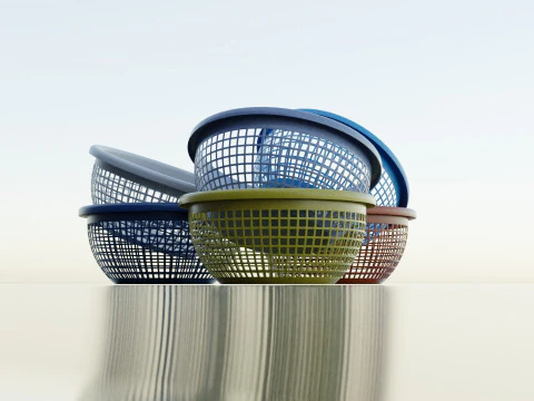 Plastic Basket 3D Model