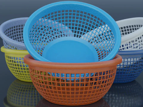 Plastic Basket 3D Model