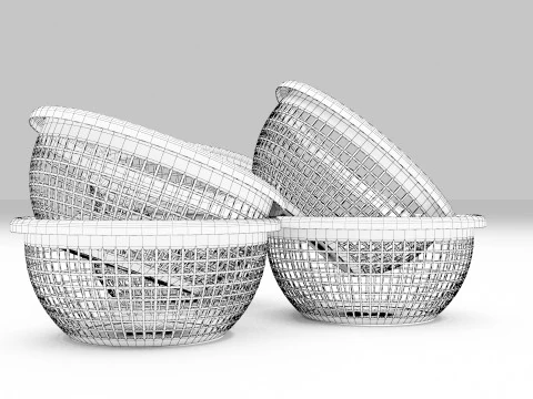 Plastic Basket 3D Model