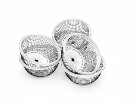 Plastic Basket 3D Model