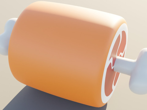 Cartoon Bone Of Meat 3D 모델