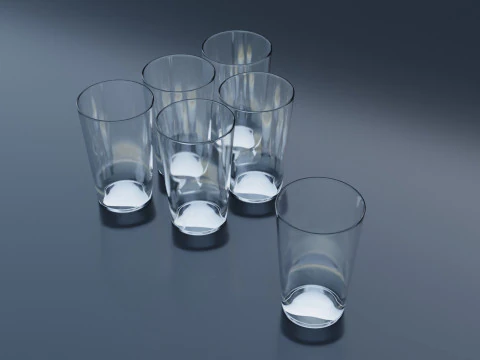 Verre &agrave; boisson 6 pi&egrave;ces Modèle 3D