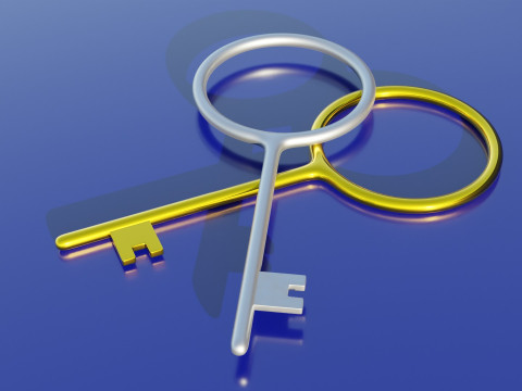 Padlock Key Modelo 3D