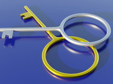 Chave de cadeado Modelo 3D