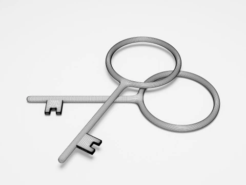 Chave de cadeado Modelo 3D