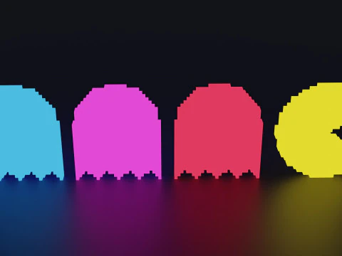 パックマンのキャラクター 3Dモデル