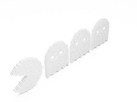 パックマンのキャラクター 3Dモデル