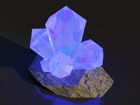 Кришталевий шматок 3D Модель