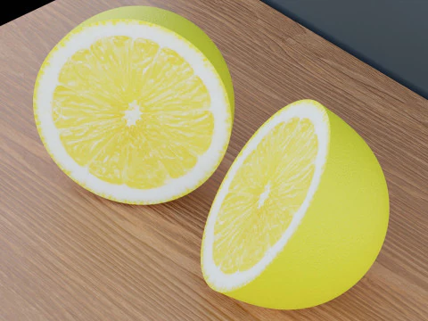 Lemon Slices 3D Model