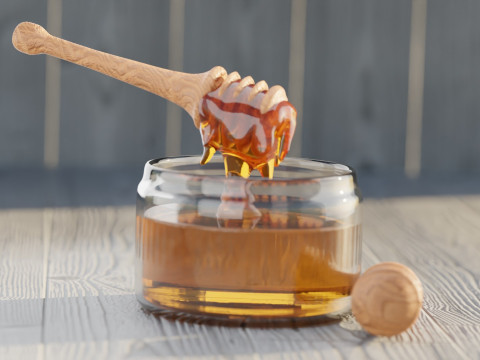 Honey In a Jar 3D Model