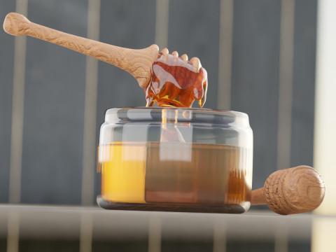 Honey In a Jar 3D 모델