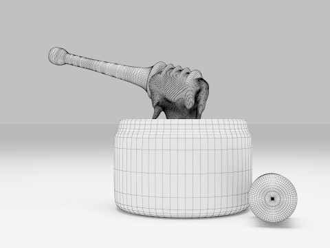 Honey In a Jar 3D 모델