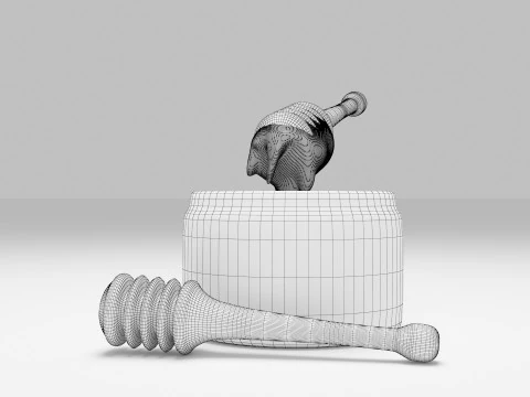 Honey In a Jar 3D Model