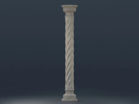 मुड़ा हुआ स्तंभ 3D मॉडल