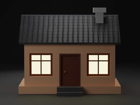Simple House 3D Model