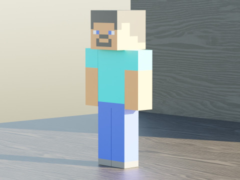 Steve Maincraft Character 3D मॉडल