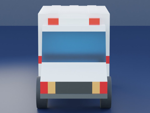 Cartoon Ambulance Car Modelo 3D