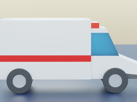 Cartoon Ambulance Car Modelo 3D