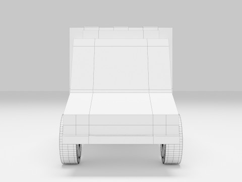 Cartoon Ambulance Car Modelo 3D