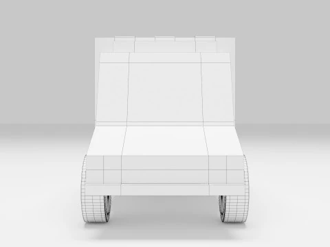 Cartoon Ambulance Car 3D Model