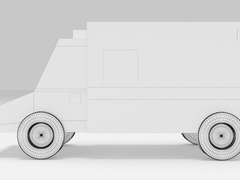 Cartoon Ambulance Car Modelo 3D