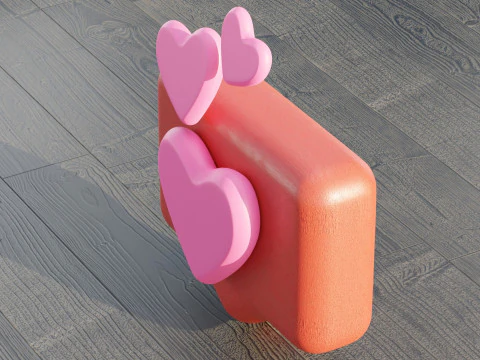 चिह्न हृदय 3D मॉडल