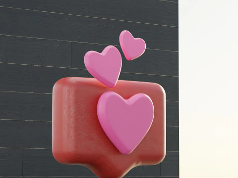 चिह्न हृदय 3D मॉडल