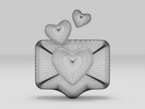 चिह्न हृदय 3D मॉडल