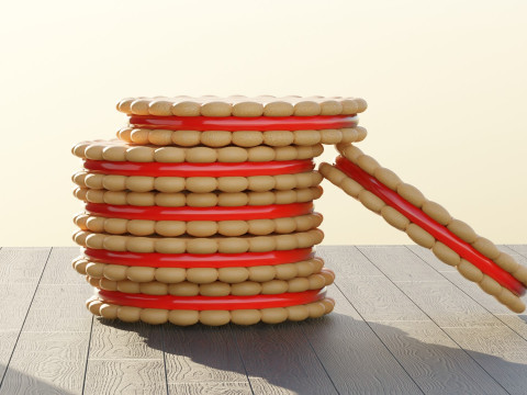 Sandwich Cookies Modelo 3D