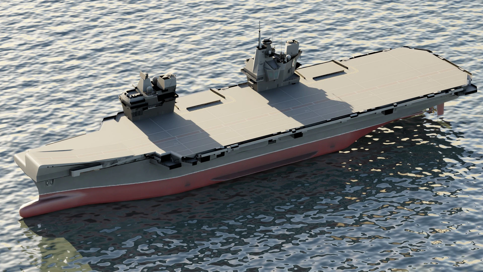 HMS Queen Elizabeth 3D Model .c4d .max .obj .3ds .fbx .stl .blend