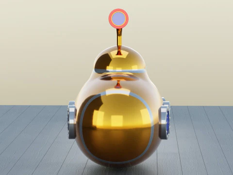 Cartoon Submarine 3D Model