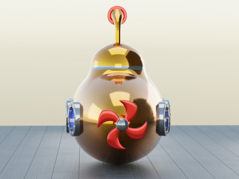 Cartoon Submarine 3D मॉडल