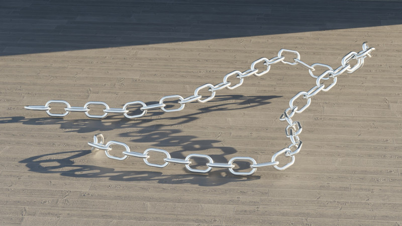Metal Chain 3D Model .c4d .max .obj .3ds .fbx .stl .blend