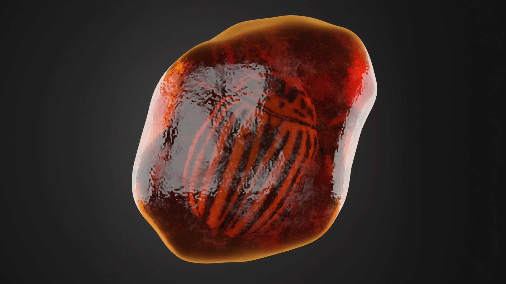 Fossilized Amber 3D Model .c4d .max .obj .3ds .fbx .stl .blend