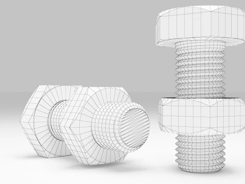 Factory Bolt 3D Model