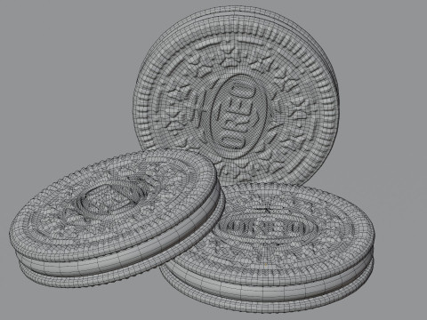 Three Oreos 3D Модель