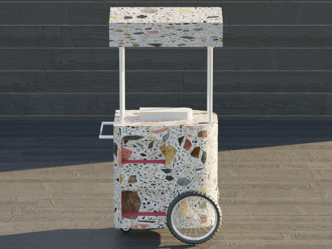 Food Stand Cart Modèle 3D