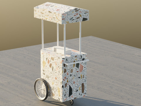 Food Stand Cart Modèle 3D