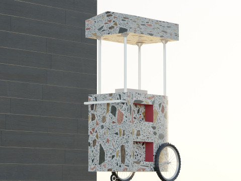 Food Stand Cart Modèle 3D