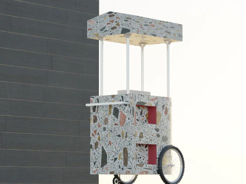 Food Stand Cart 3D Model
